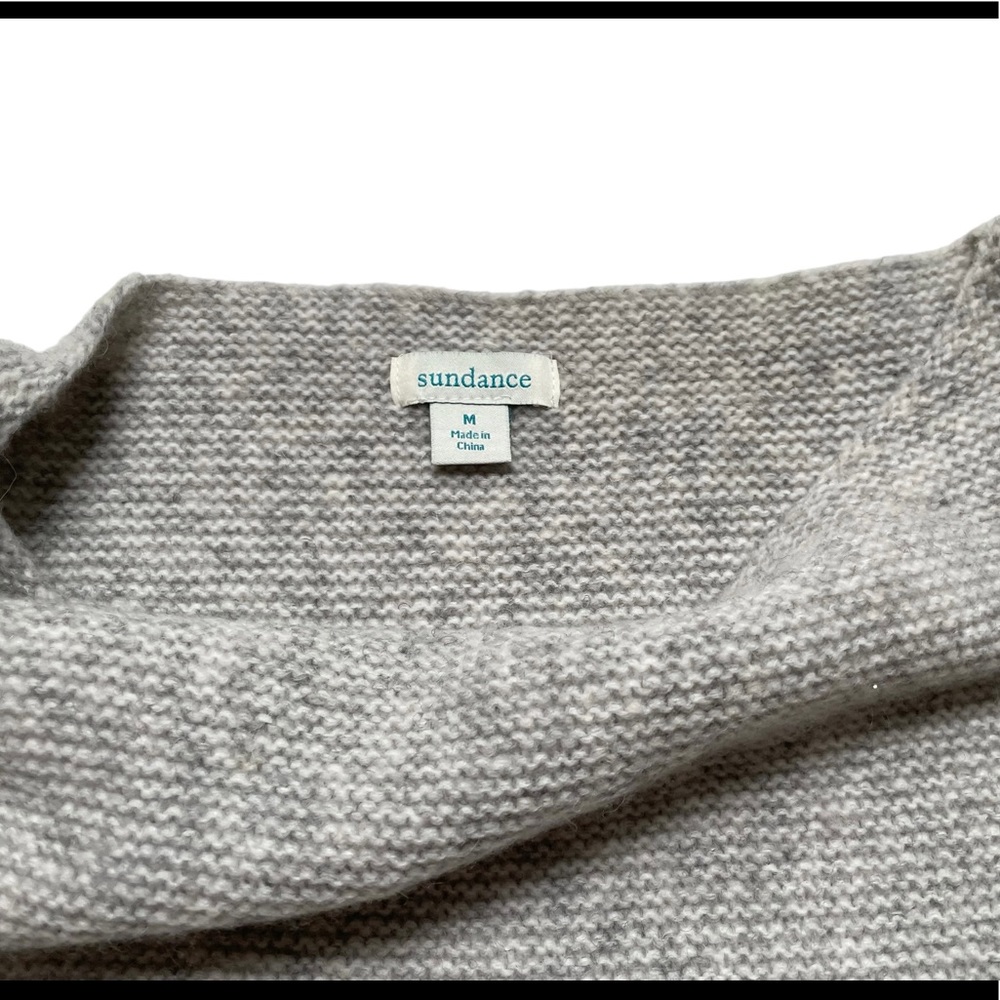Sundance Fine Variations Bell Sleeve Wool Blend Womens Sweater Sz M Gray - Picture 5 of 7